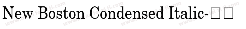 New Boston Condensed Italic字体转换